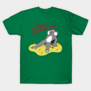 Australian Merry Sweatmas Aussie Christmas Koala (Red) T-Shirt